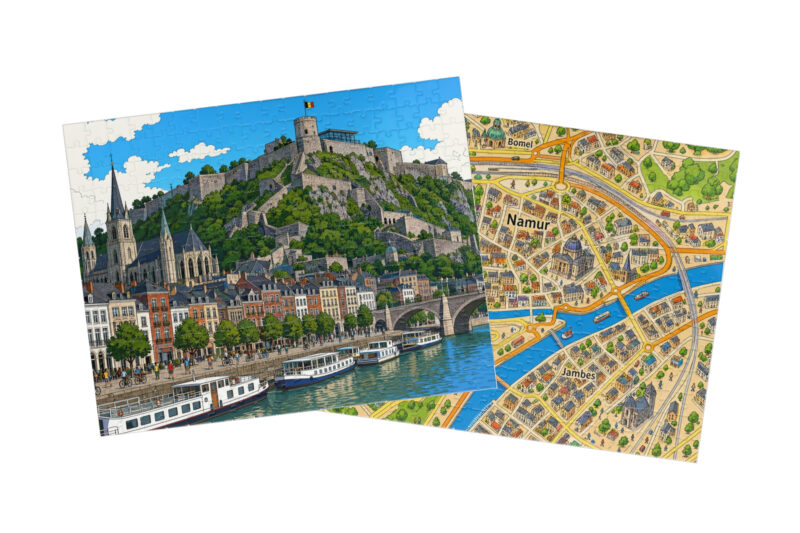 Namur — City + Map Puzzle Set