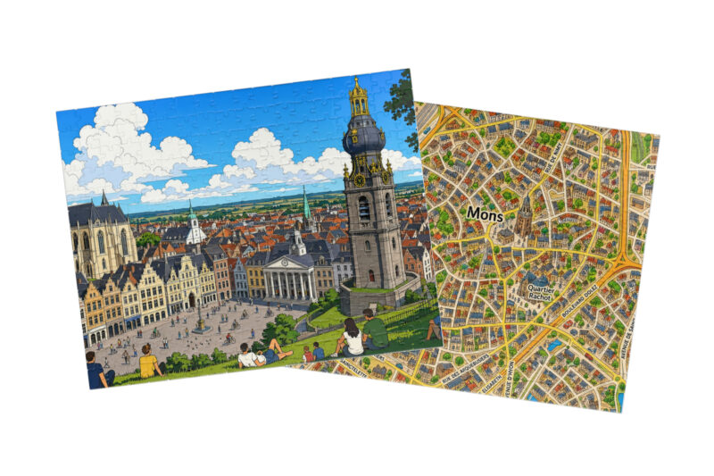 Mons — City + Map Puzzle Set
