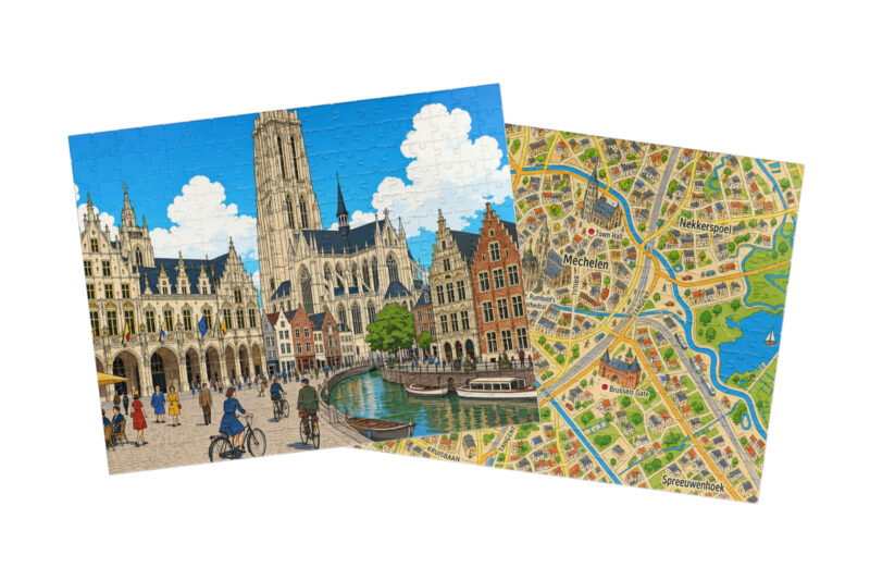 Mechelen — City + Map Puzzle Set