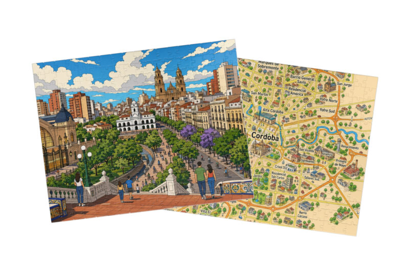 Córdoba City + Map Puzzle Set