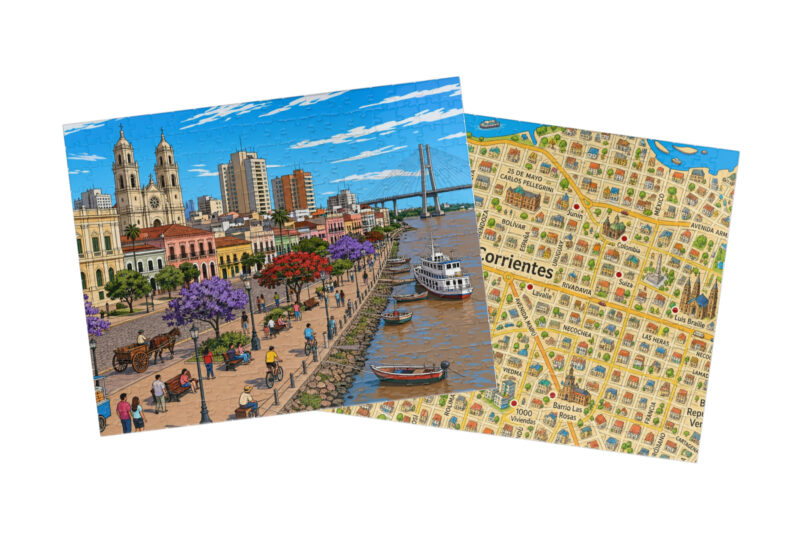 Corrientes — City + Map Puzzle Set