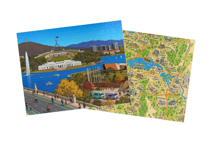 Canberra — City + Map Puzzle Set