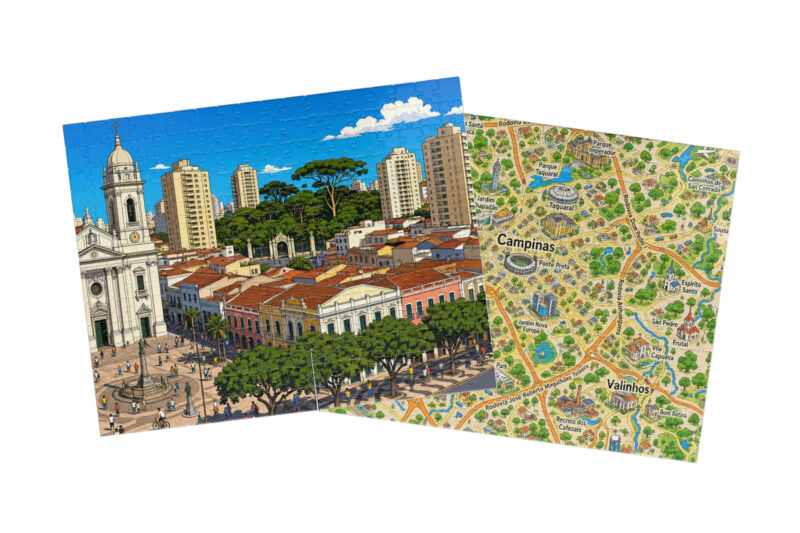 Campinas — City + Map Puzzle Set