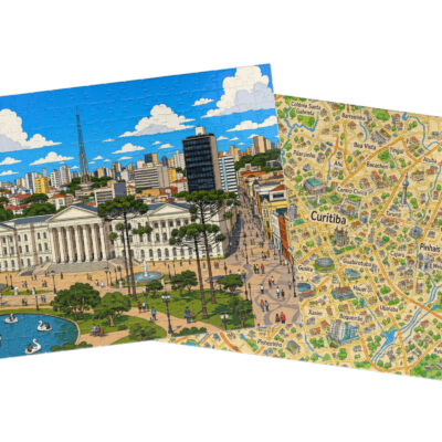 Curitiba — City + Map Puzzle Set
