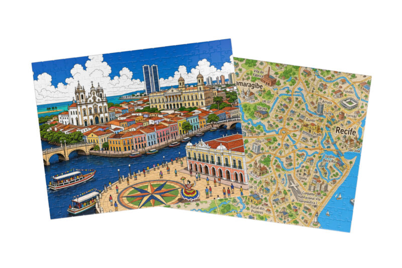 Recife — City + Map Puzzle Set