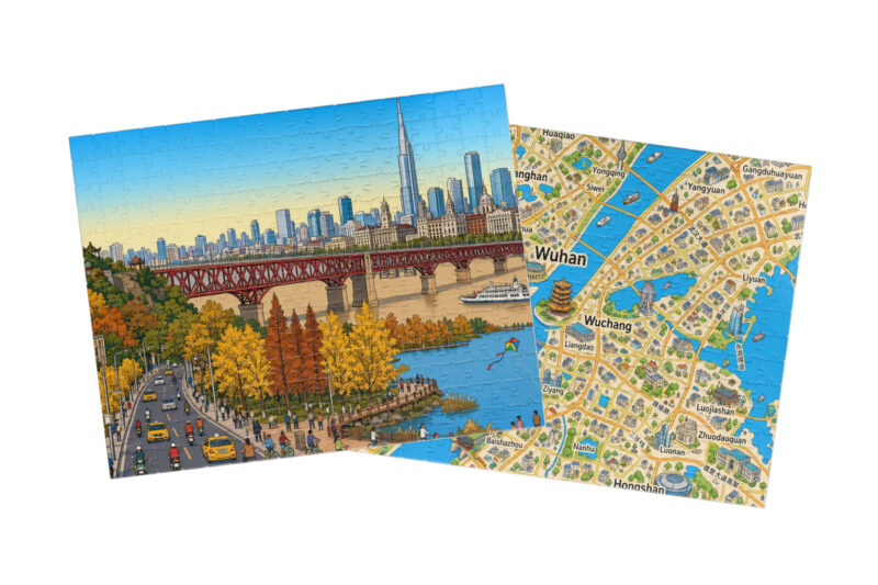 Wuhan — City + Map Puzzle Set