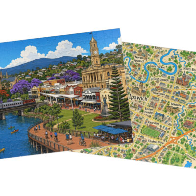 Ipswich — City + Map Puzzle Set