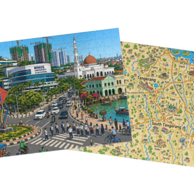 Tangerang — City + Map Puzzle Set