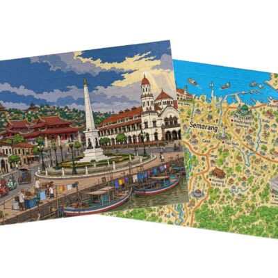 Semarang — City + Map Puzzle Set