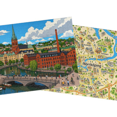 Norrköping — City + Map Puzzle Set
