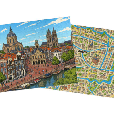 Leiden — City + Map Puzzle Set