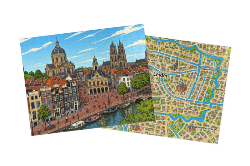 Leiden — City + Map Puzzle Set