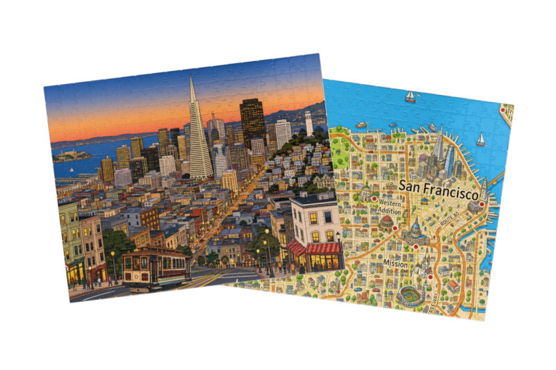 San Francisco — City + Map Puzzle Set