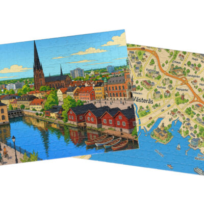 Västerås — City + Map Puzzle Set