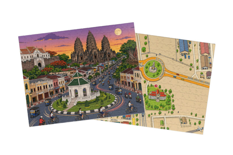 Lop Buri — City + Map Puzzle Set