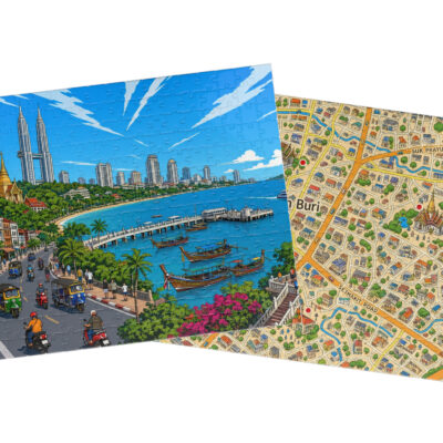 Chon Buri — City + Map Puzzle Set