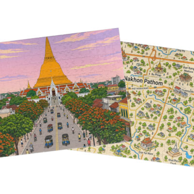 Nakhon Pathom — City + Map Puzzle Set