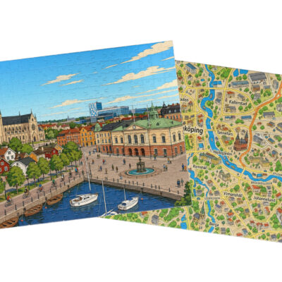 Linköping — City + Map Puzzle Set
