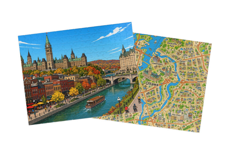 Ottawa — City + Map Puzzle Set