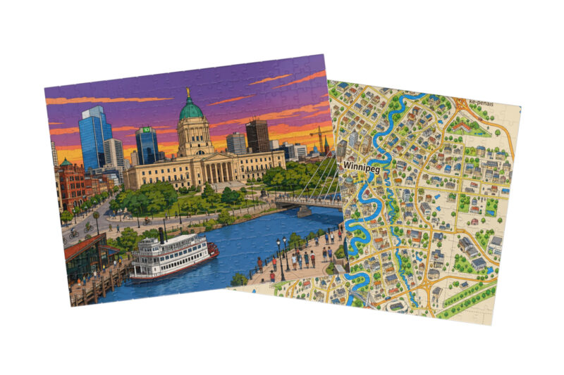 Winnipeg — City + Map Puzzle Set