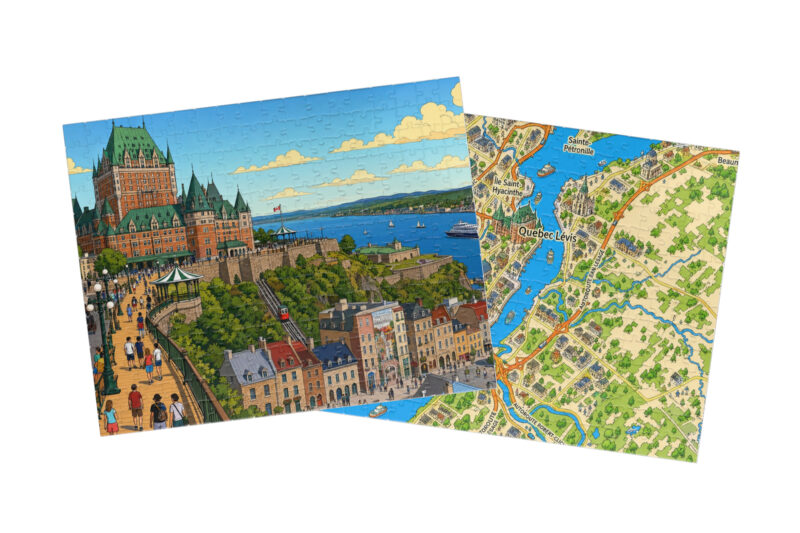 Quebec City — City + Map Puzzle Set