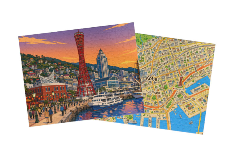 Kōbe — City + Map Puzzle Set
