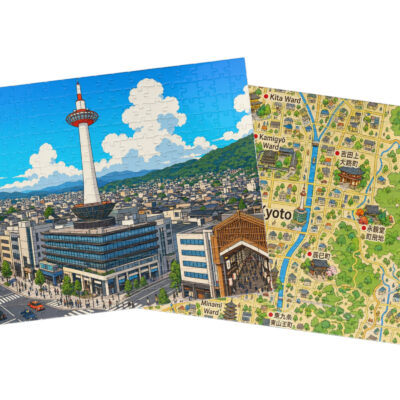 Kyōto — City + Map Puzzle Set