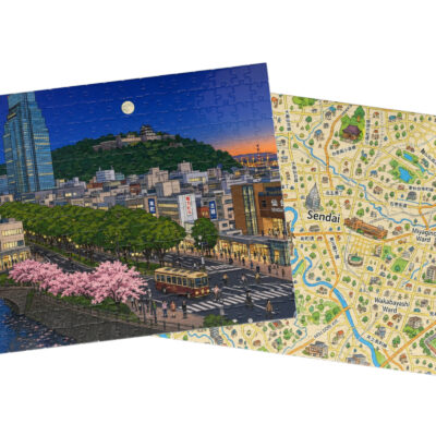 Sendai — City + Map Puzzle Set
