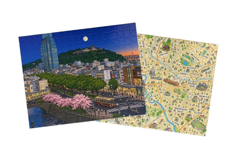 Sendai — City + Map Puzzle Set