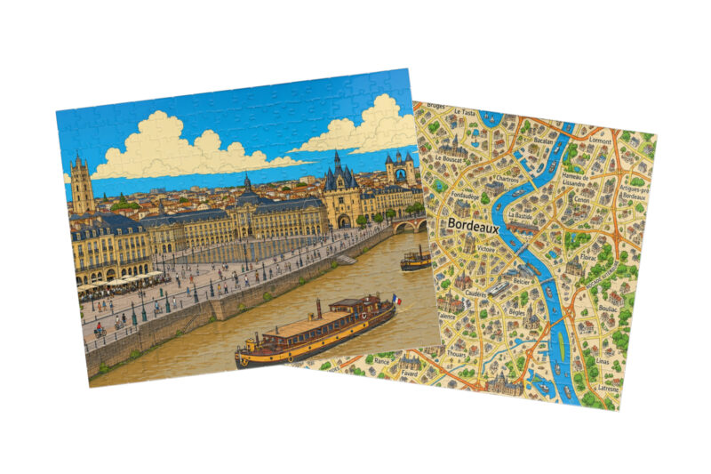 Bordeaux — City + Map Puzzle Set