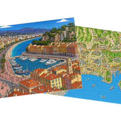Nice — City + Map Puzzle Set
