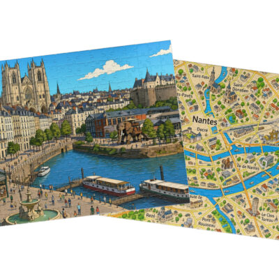 Nantes — City + Map Puzzle Set
