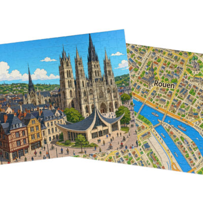 Rouen — City + Map Puzzle Set