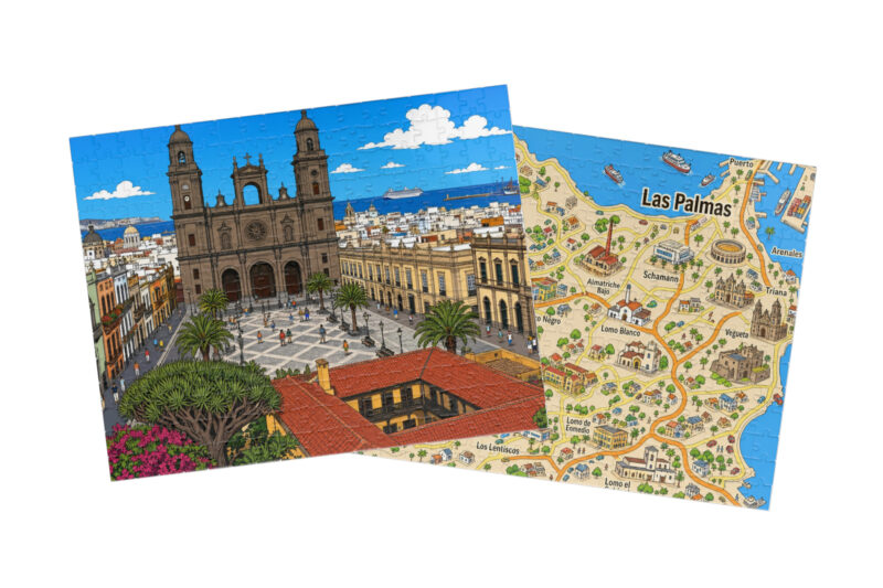 Las Palmas — City + Map Puzzle Set