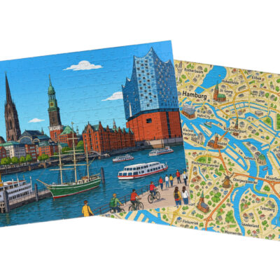Hamburg — City + Map Puzzle Set