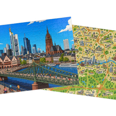Frankfurt — City + Map Puzzle Set