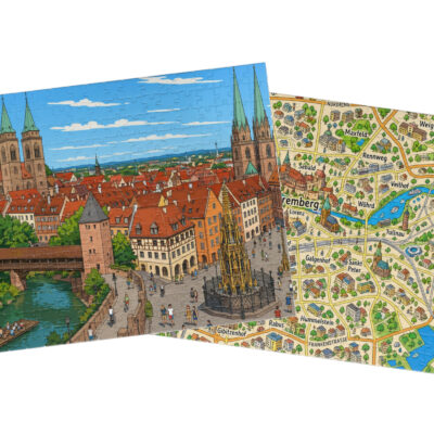 Nuremberg — City + Map Puzzle Set