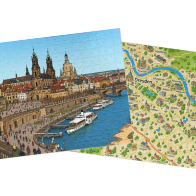 Dresden — City + Map Puzzle Set