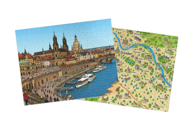 Dresden — City + Map Puzzle Set