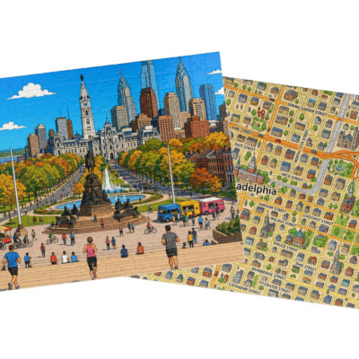Philadelphia — City + Map Puzzle Set