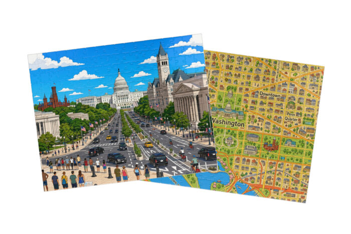 Washington D.C. — City + Map Puzzle Set