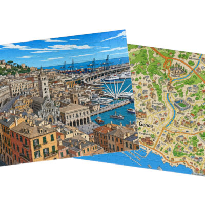 Genoa — City + Map Puzzle Set