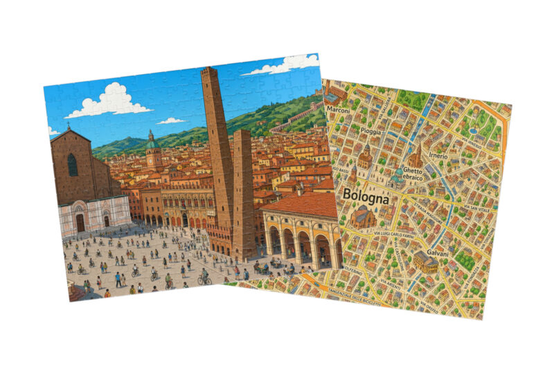 Bologna — City + Map Puzzle Set