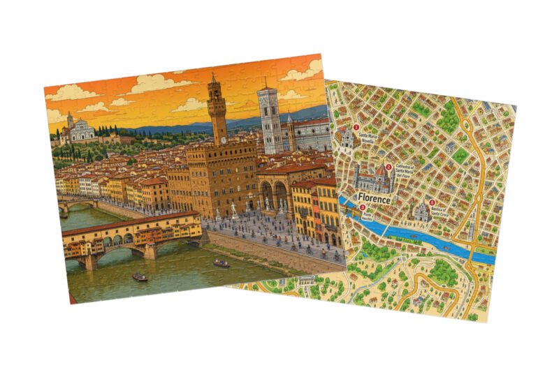 Florence — City + Map Puzzle Set