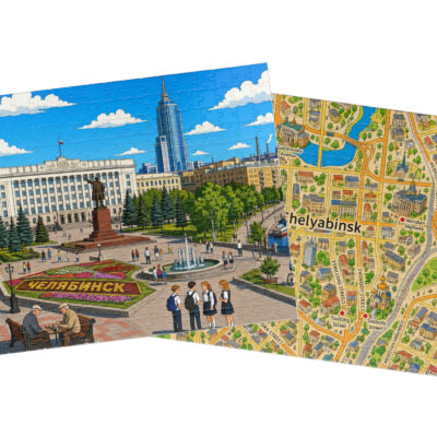 Chelyabinsk — City + Map Puzzle Set