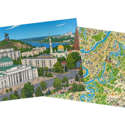 Ufa — City + Map Puzzle Set