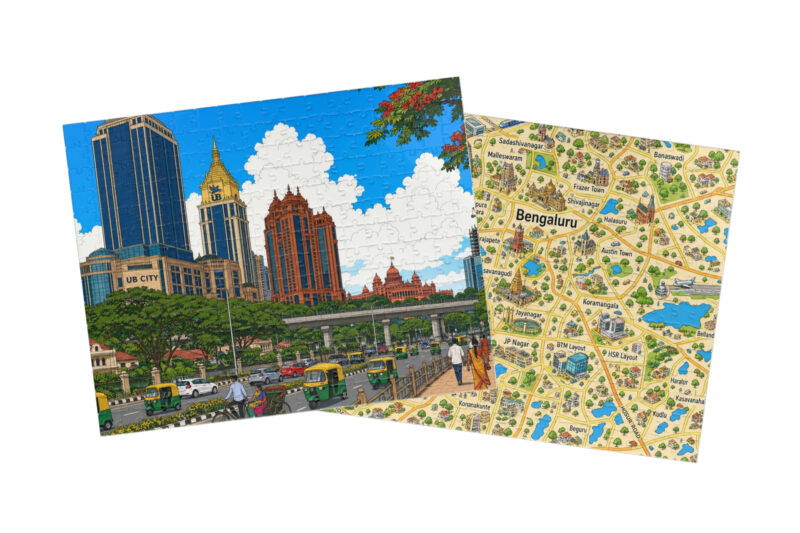 Bangalore — City + Map Puzzle Set