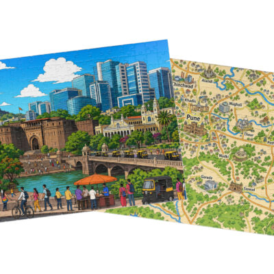 Pune — City + Map Puzzle Set