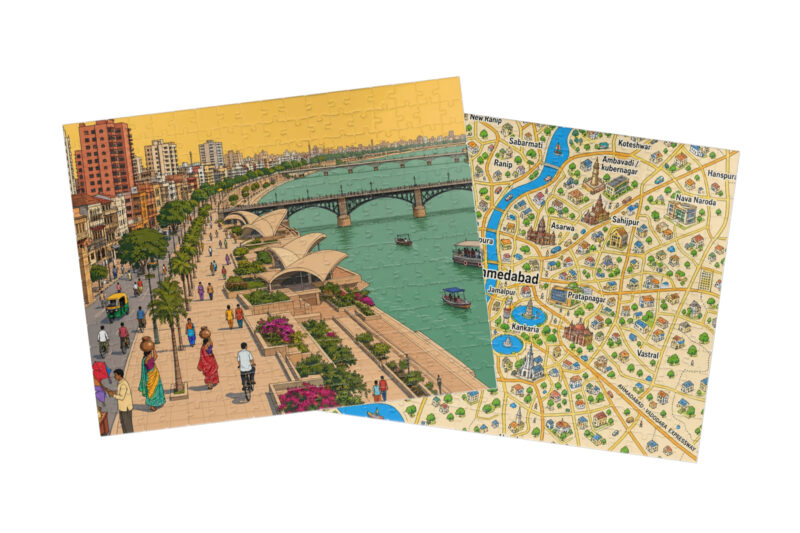 Ahmedabad — City + Map Puzzle Set