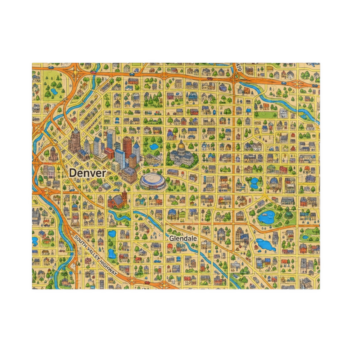 Denver map puzzle